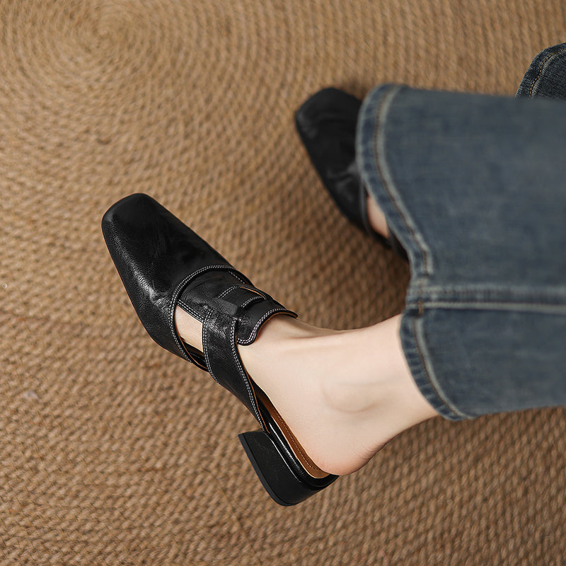CALIANE — Genuine Leather Mules