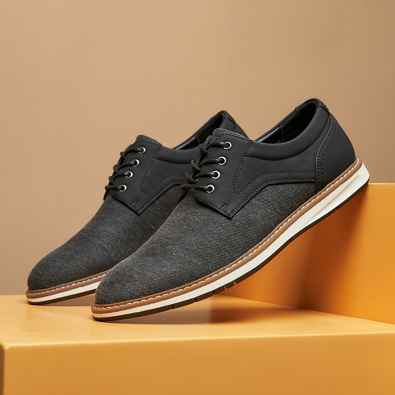 Luminoré - Leather Accent Sneakers