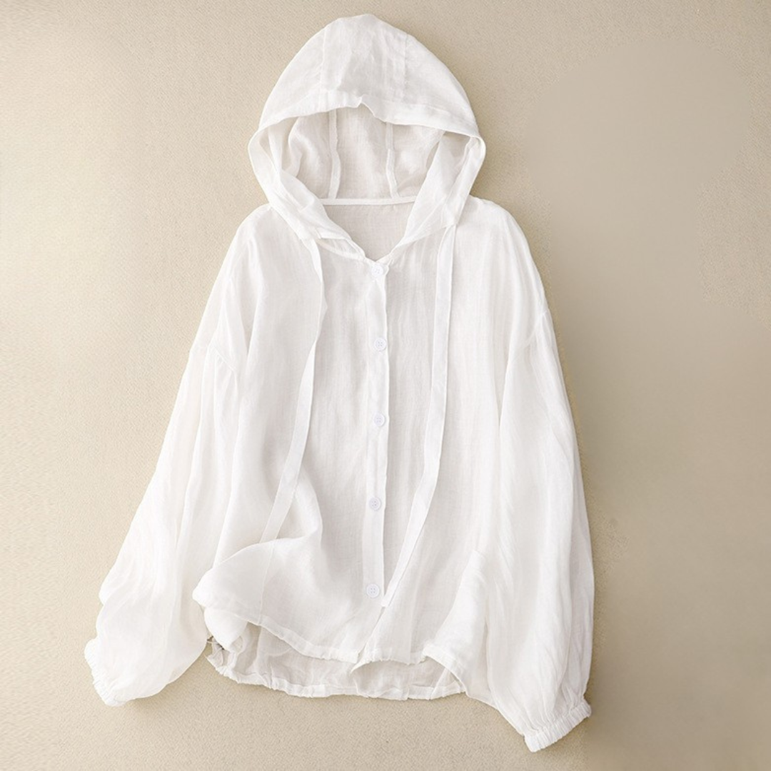 LUMINIQUE — Linen Aura Hoodie