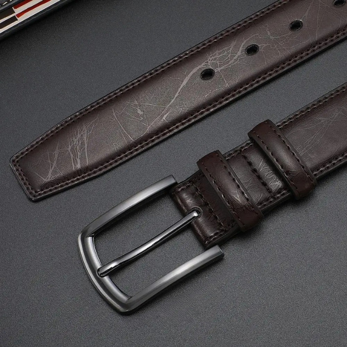 Auroraire - Gunmetal Leather Belt