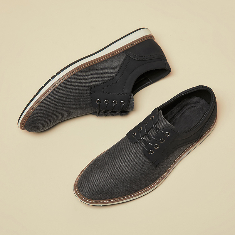 Luminoré - Leather Accent Sneakers