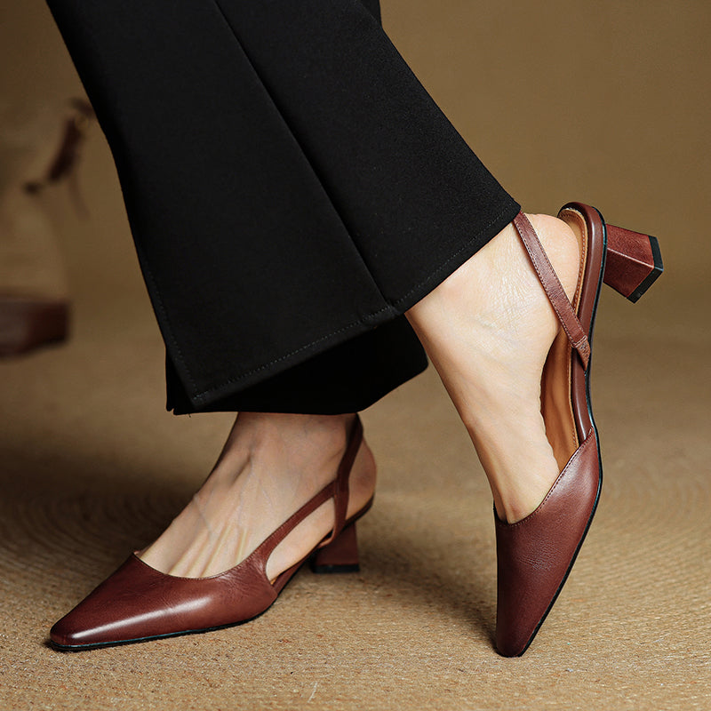 Lysara - Leather Elegance Pumps