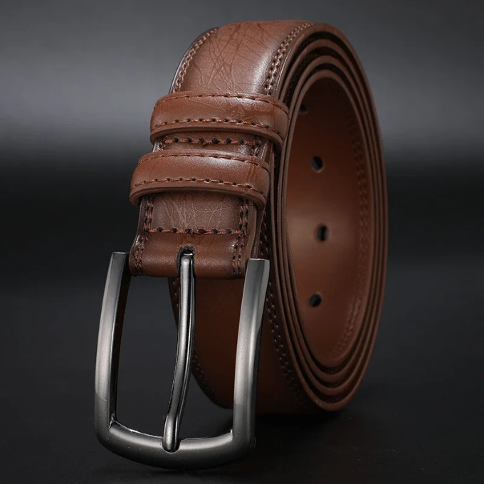 GRAYSON — Gunmetal Cowhide Belt