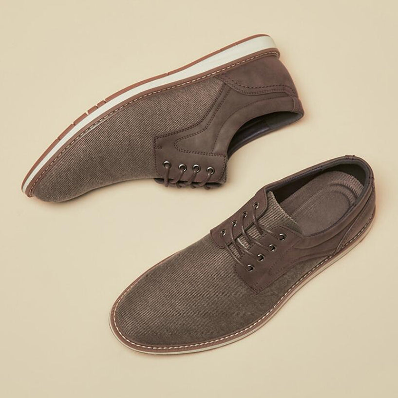 Luminoré - Leather Accent Sneakers