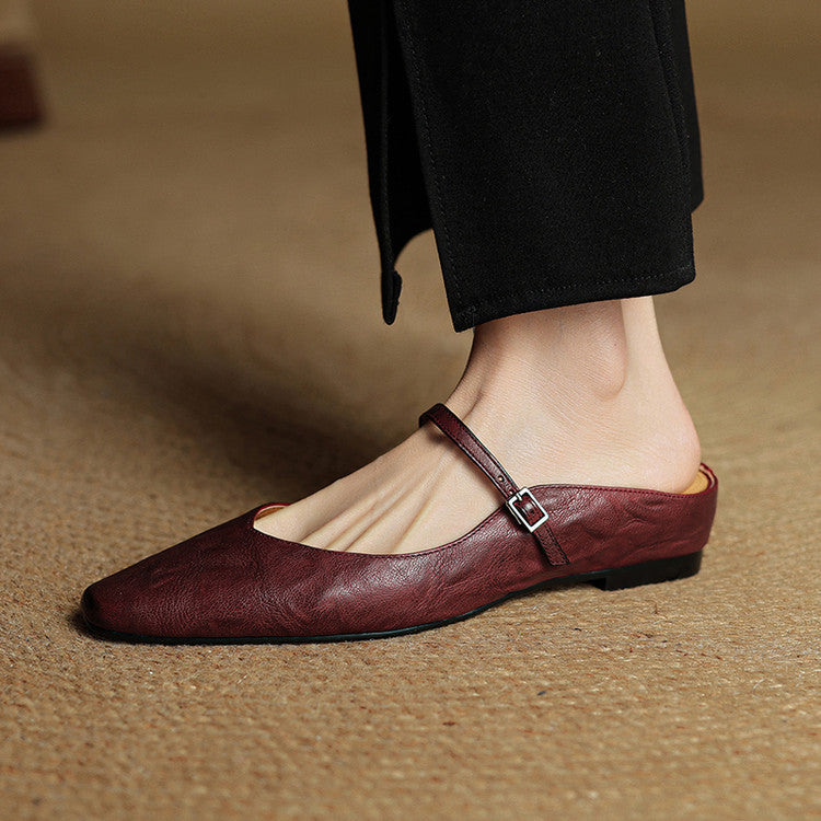 Vellara Genuine Leather Mules
