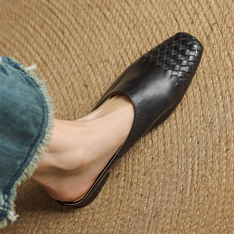 VIANNA — Woven Leather Mules