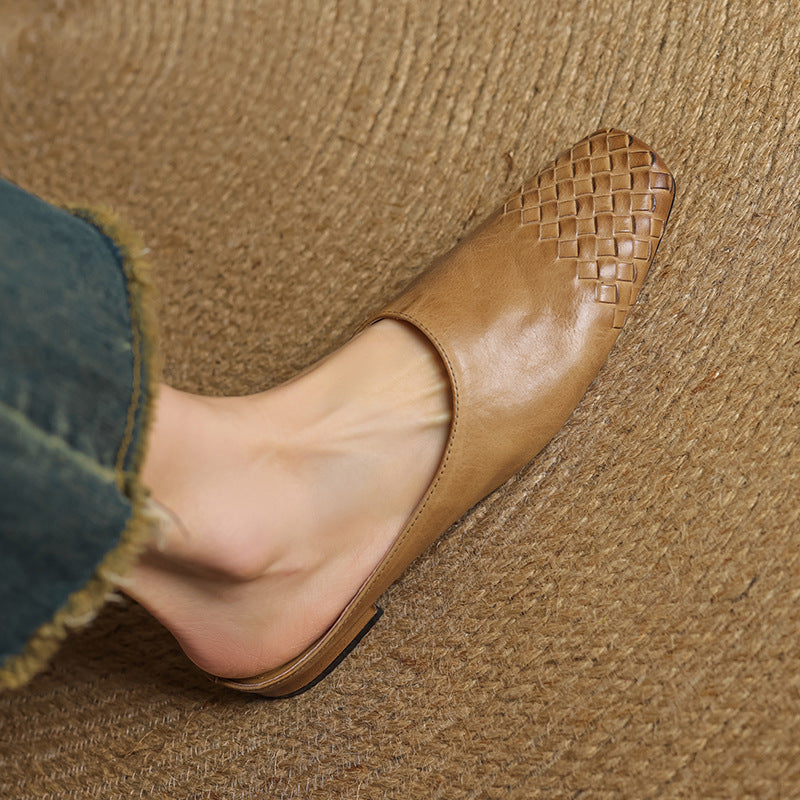 VIANNA — Woven Leather Mules