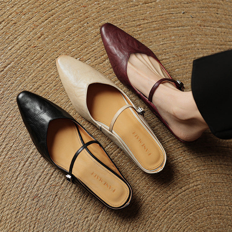 Vellara Genuine Leather Mules