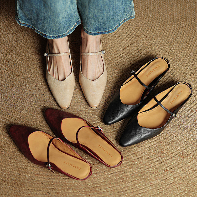 Vellara Genuine Leather Mules