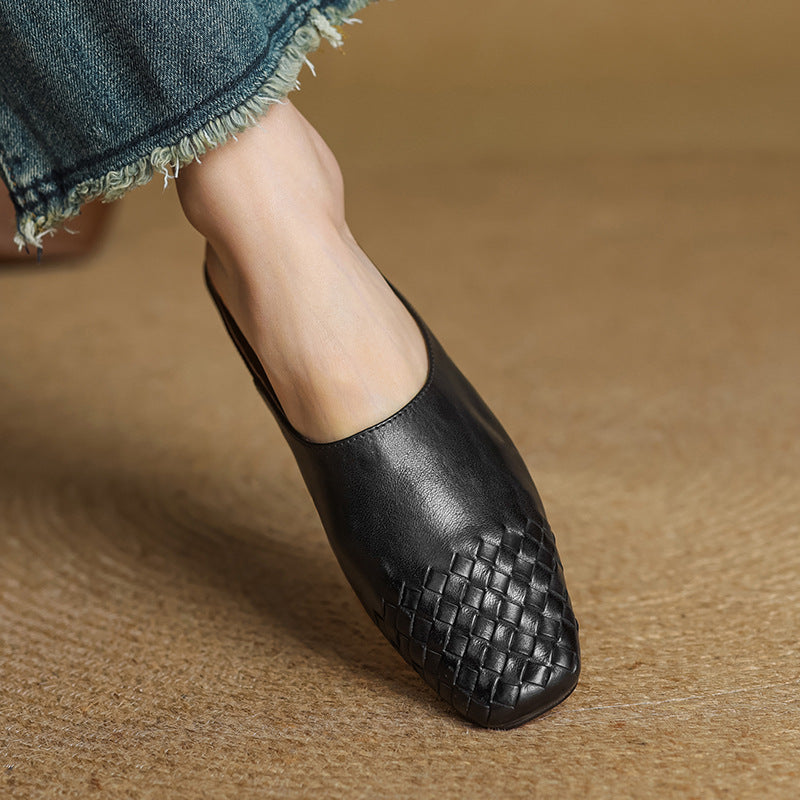VIANNA — Woven Leather Mules
