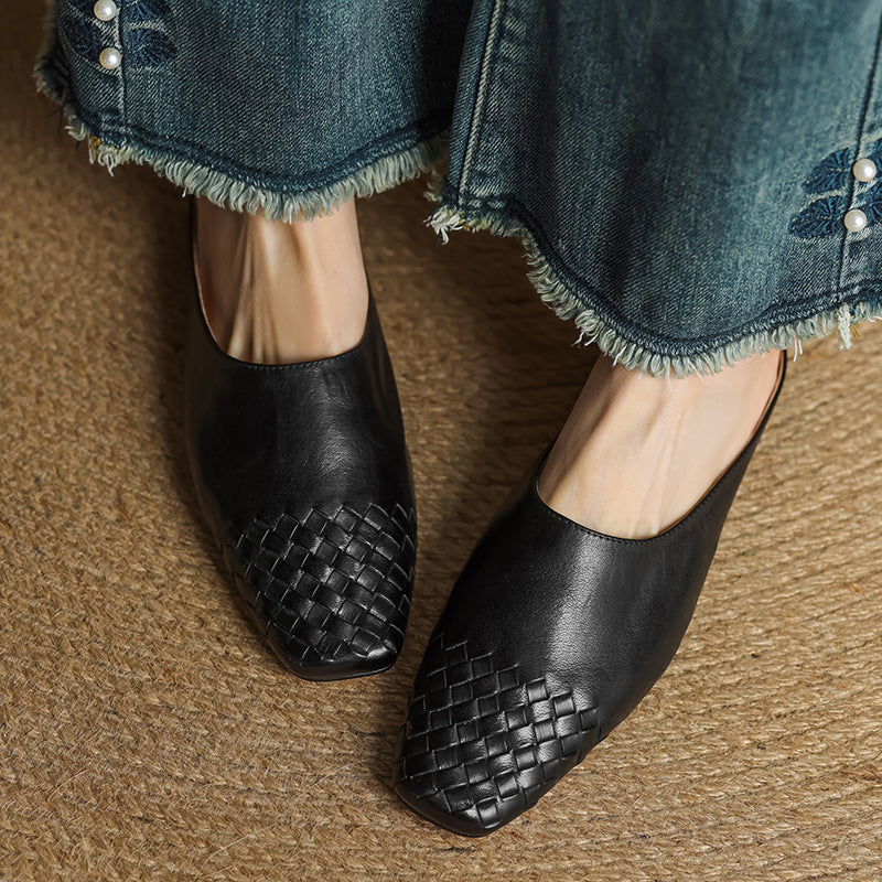 VIANNA — Woven Leather Mules