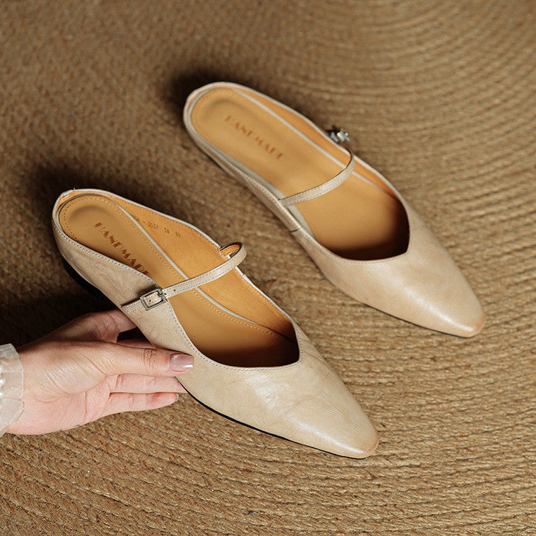 Vellara Genuine Leather Mules