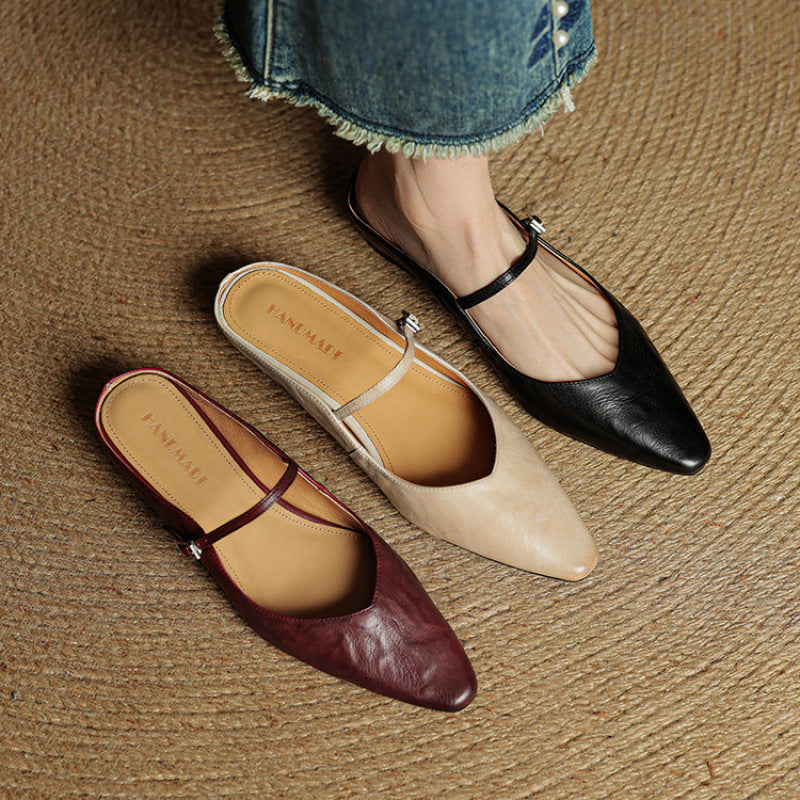 Vellara Genuine Leather Mules