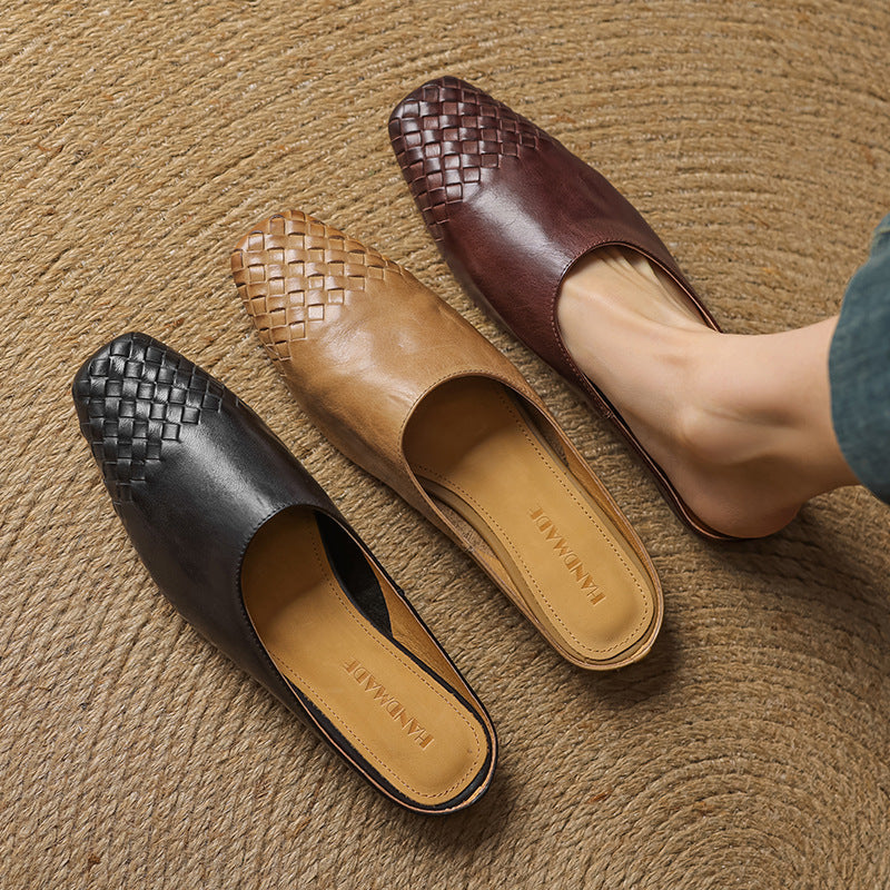 VIANNA — Woven Leather Mules