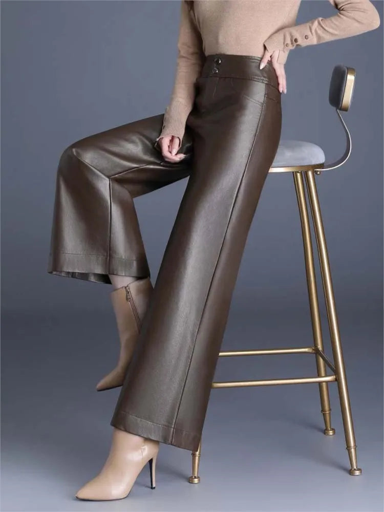 AURORAIRE - Leather Elegance Pants