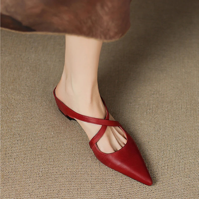 Aurelia Elegante Leather Mules