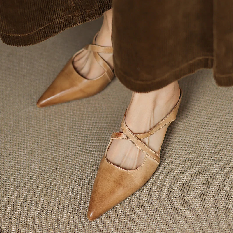 Aurelia Elegante Leather Mules
