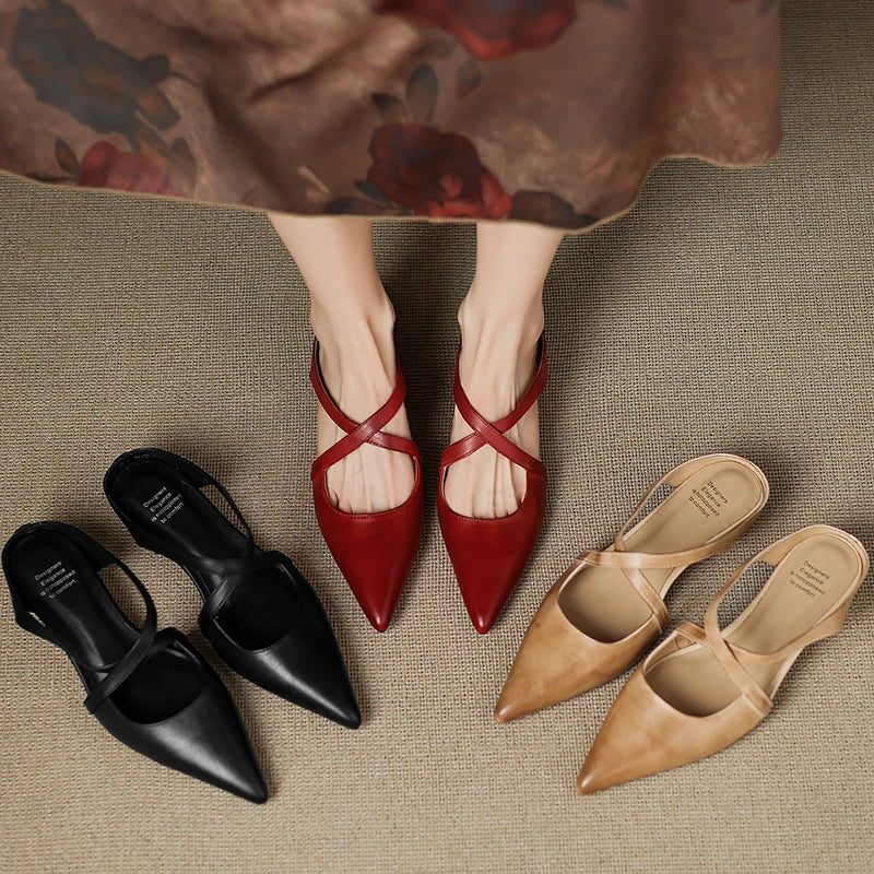 Aurelia Elegante Leather Mules