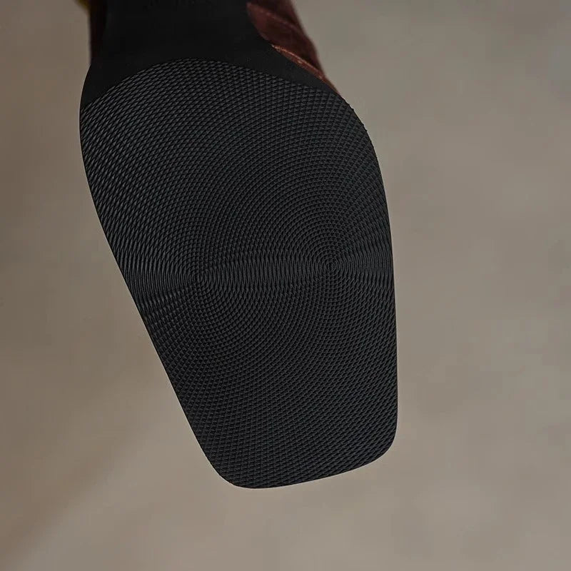 VELATTA — Leather Block Heels