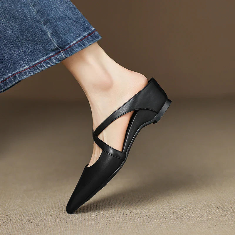 Aurelia Elegante Leather Mules