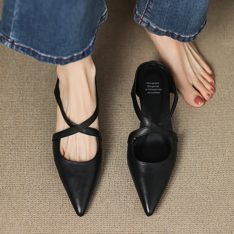Aurelia Elegante Leather Mules