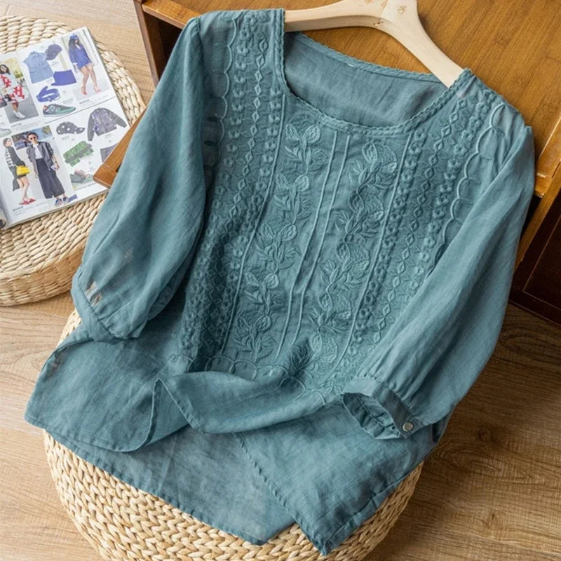 Aurora Linen Whisper Blouse