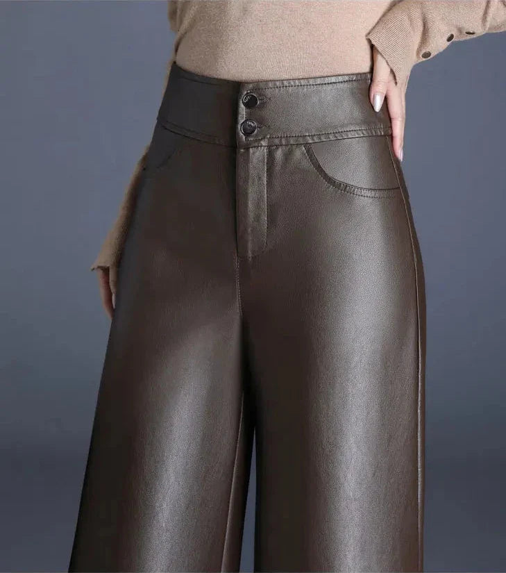 AURORAIRE - Leather Elegance Pants