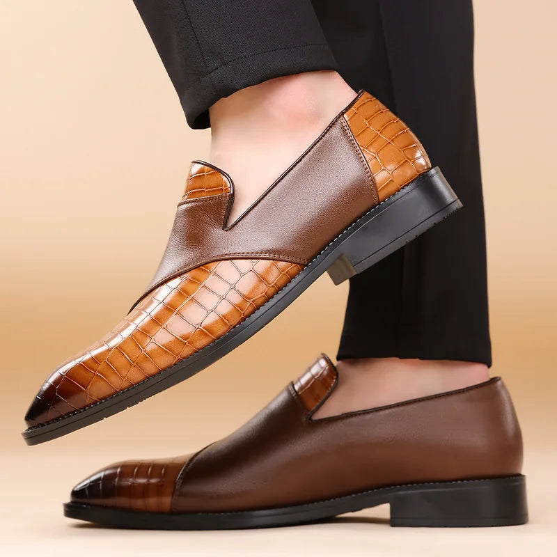 Vellura — Suede Patchwork Loafers