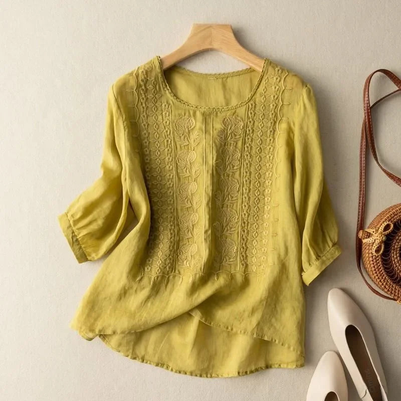Aurora Linen Whisper Blouse