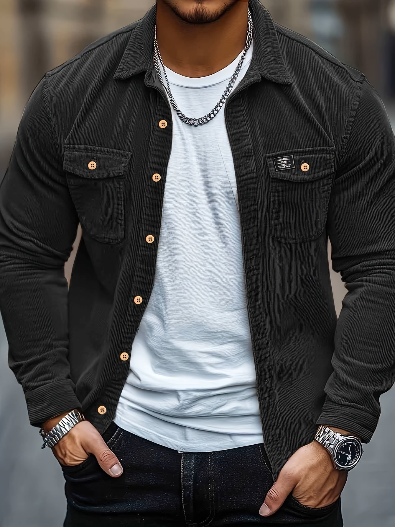Velvao — Ribbed Velvet Shirt