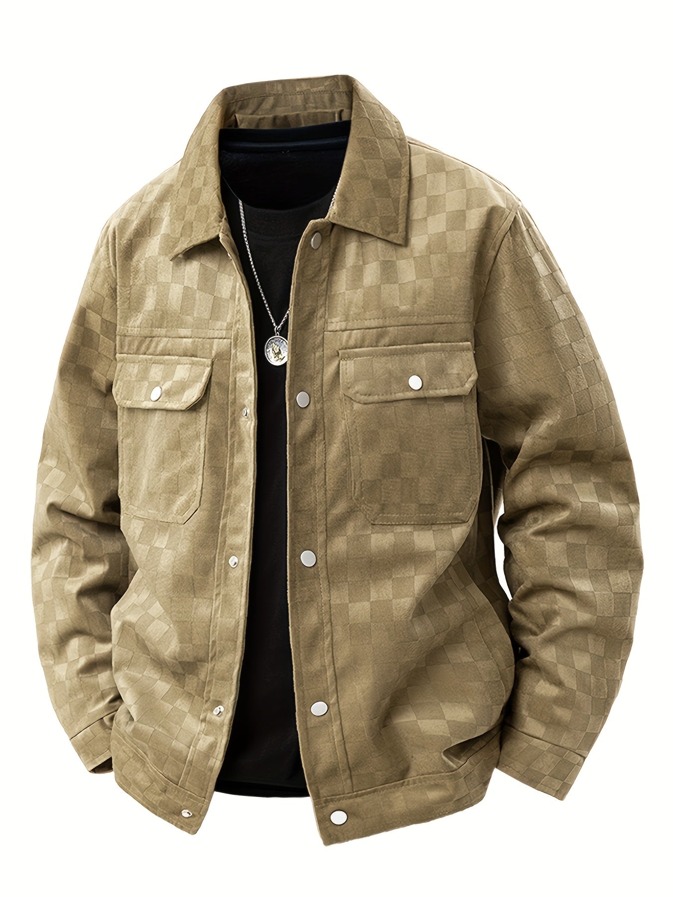 CALDERO — Checkered Suede Jacket