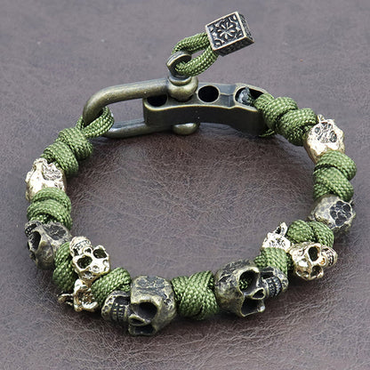 VORASK — Gothic Skull Alloy Bracelet