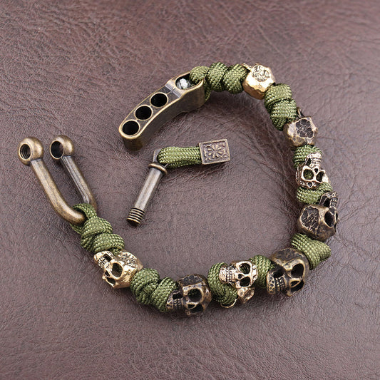 VORASK — Gothic Skull Alloy Bracelet