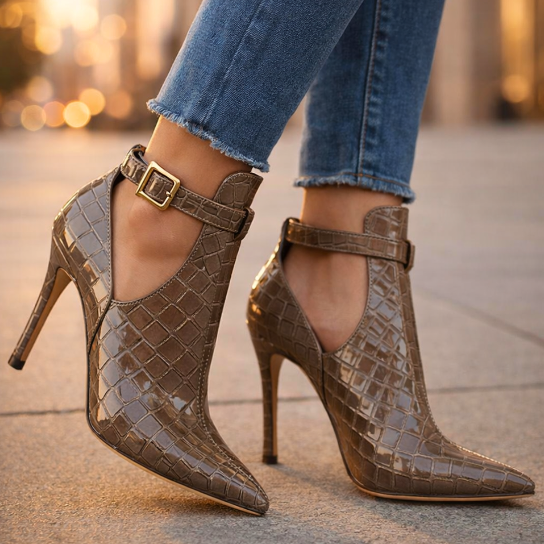 CROIXETTE — Croc-Embossed Stilettos