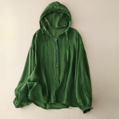 LUMINIQUE — Linen Aura Hoodie