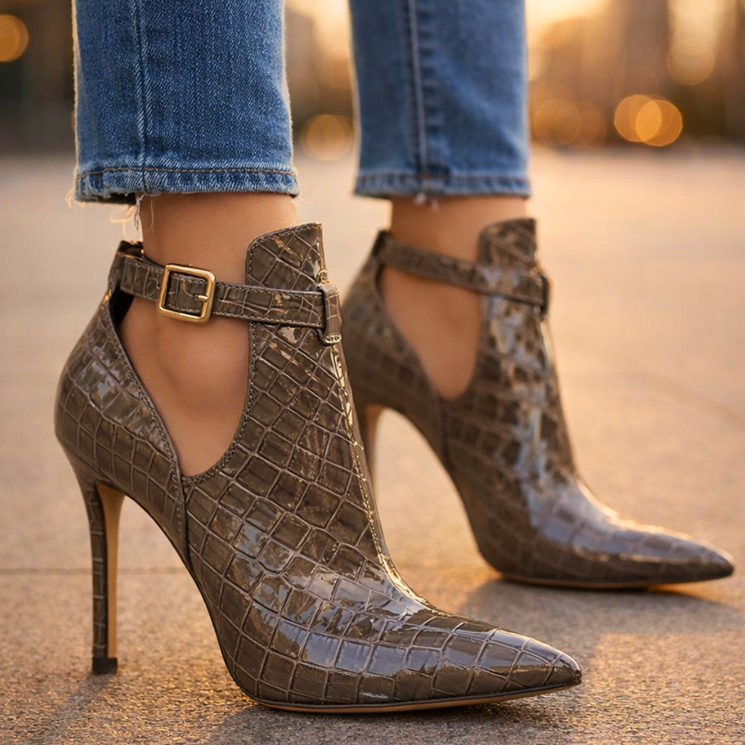 CROIXETTE — Croc-Embossed Stilettos