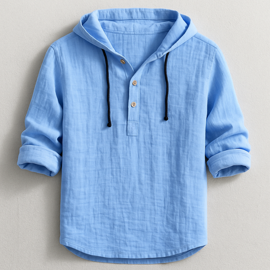 RENVAR — Hooded Cotton-Linen Shirt