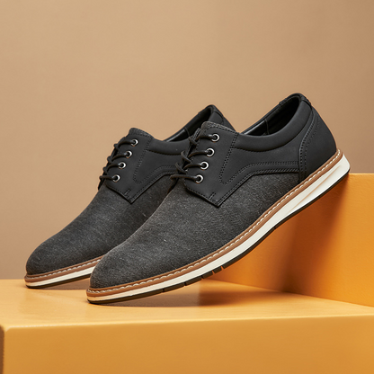 Luminoré - Leather Accent Sneakers