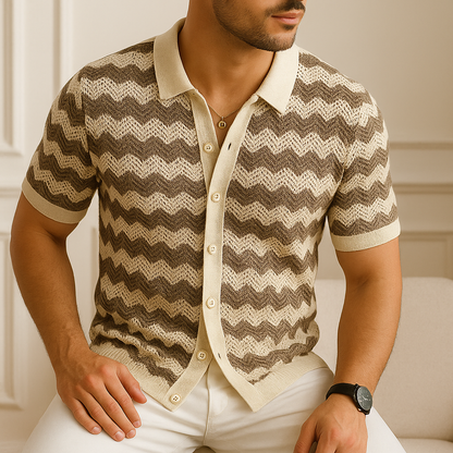 Velure Chevron Knit Shirt