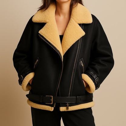 AURELIA — Shearling Leather Jacket