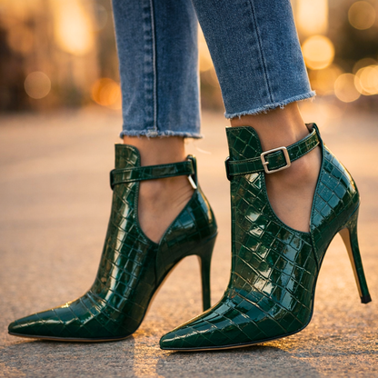 CROIXETTE — Croc-Embossed Stilettos
