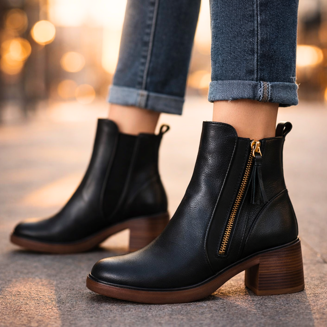 VERONA — Leather Ankle Boots