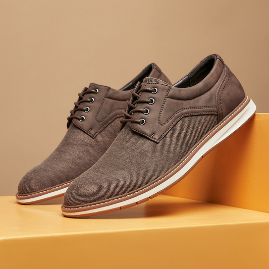 Luminoré - Leather Accent Sneakers