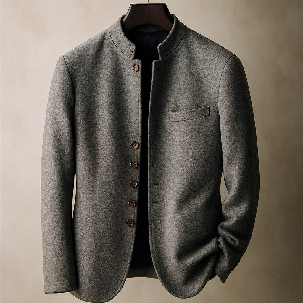 CARMINE — Stand-Collar Wool Jacket