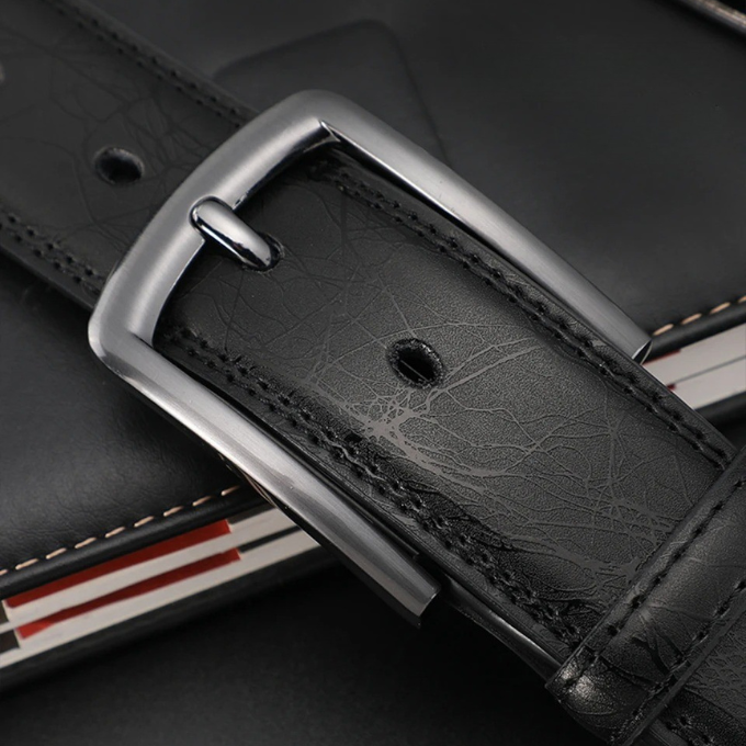 Auroraire - Gunmetal Leather Belt