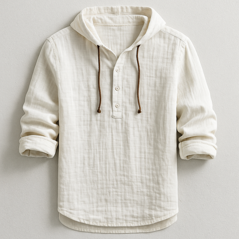 RENVAR — Hooded Cotton-Linen Shirt