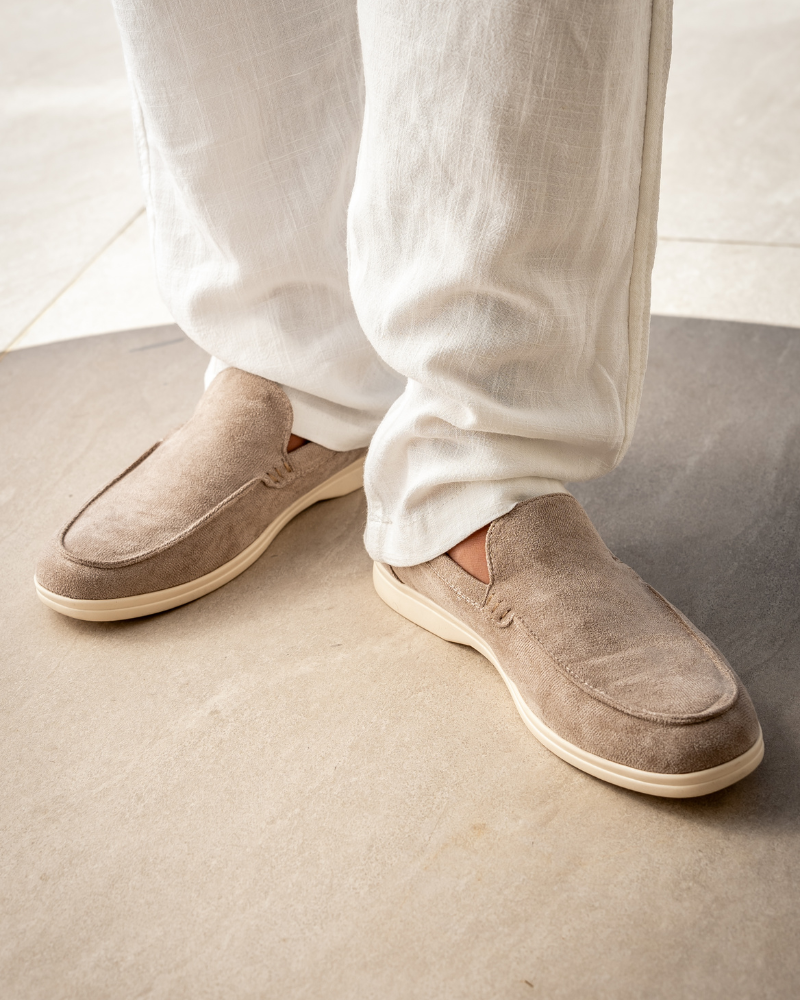 SOVARO — Men's Suede Slip-On Loafers