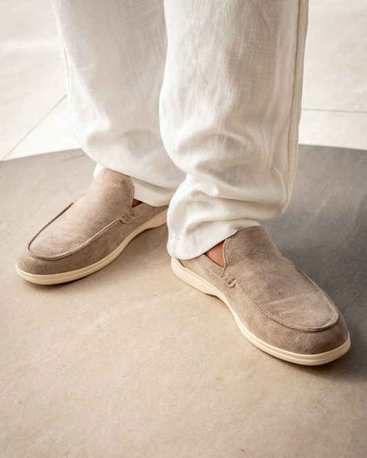 SOVARO — Men's Suede Slip-On Loafers
