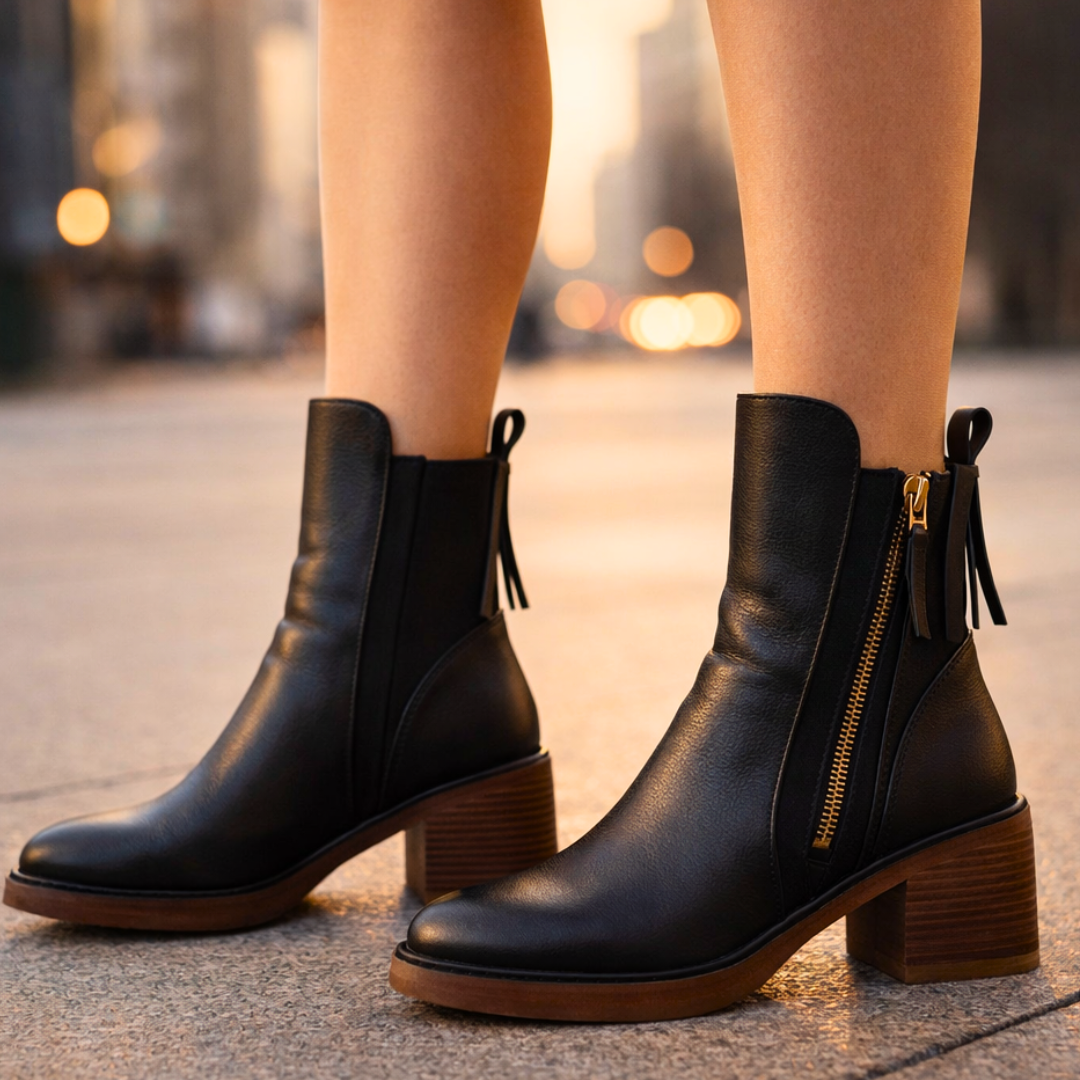 VERONA — Leather Ankle Boots