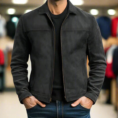 Auroraire — Zippered Leather Jacket